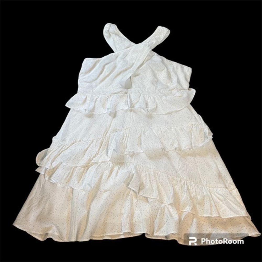 Sadie & Sage white polka dot ruffle dress